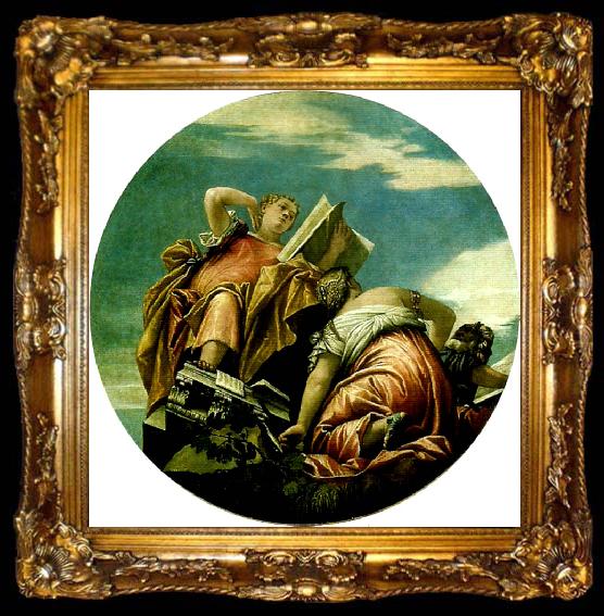 framed  Paolo  Veronese arithmetic, harmony and philosophy, ta009-2